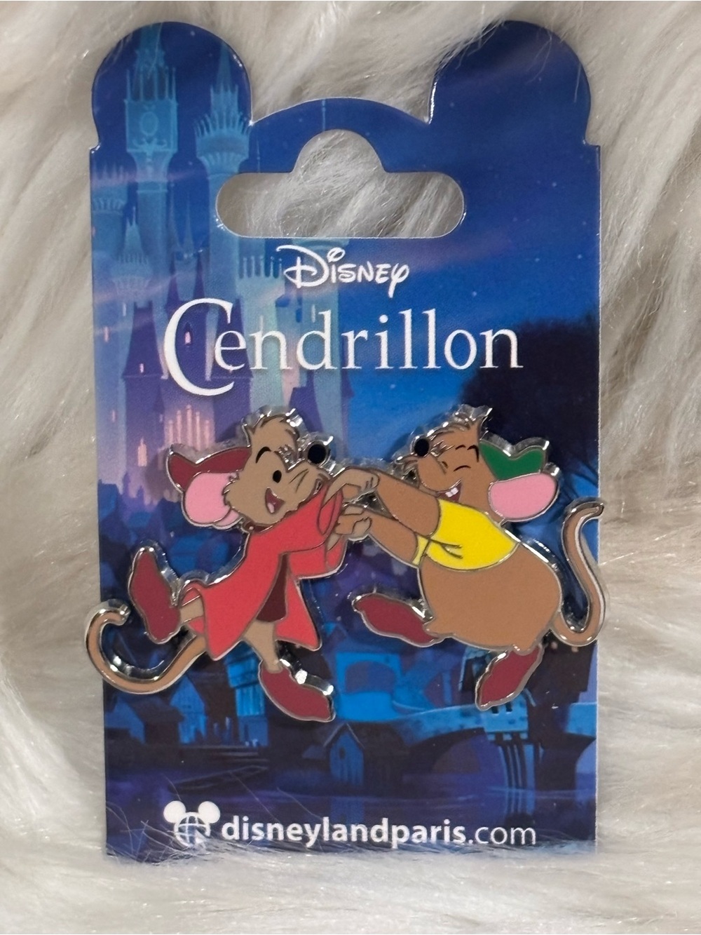 Disney Parks Disneyland Paris Cinderella 2021 OE Pin - Mice Jaq & Gus